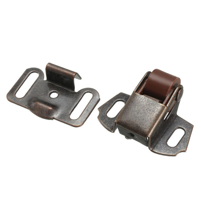 Harfington Uxcell Retro Cabinet Wardrobe Door Single Roller Catch Ball Latch Hardware Copper Tone 2pcs