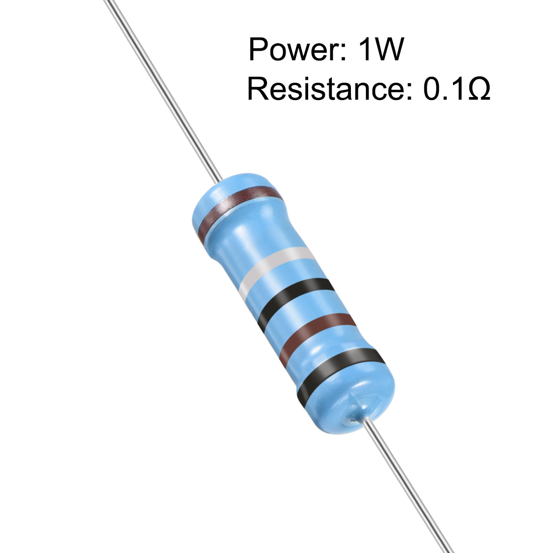 uxcell Uxcell 1Watt 0.1 Ohm Metal Film Resistors 1% Tolerances 30Pcs