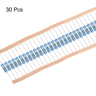 Harfington Uxcell 30pcs Metal Film Resistors 10 Ohm 1W 1%Tolerances 5 Color Bands