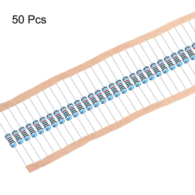 Harfington Uxcell 1/2W 10K Ohm Metal Film Resistors 0.5W 1% Tolerances 5 Color Bands  50Pcs