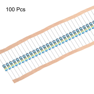 Harfington Uxcell 1/2W 430 Ohm Metal Film Resistors 0.5W 1% Tolerances 5 Color Bands 100Pcs