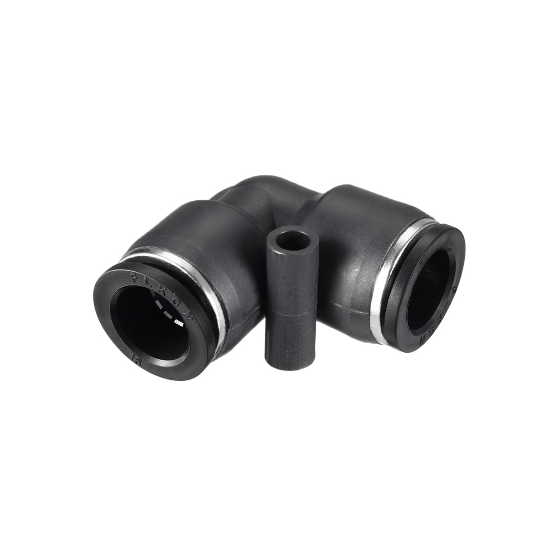 uxcell Uxcell Plastic Elbow Push to Connect Tube Fitting 16mm Tube OD Black