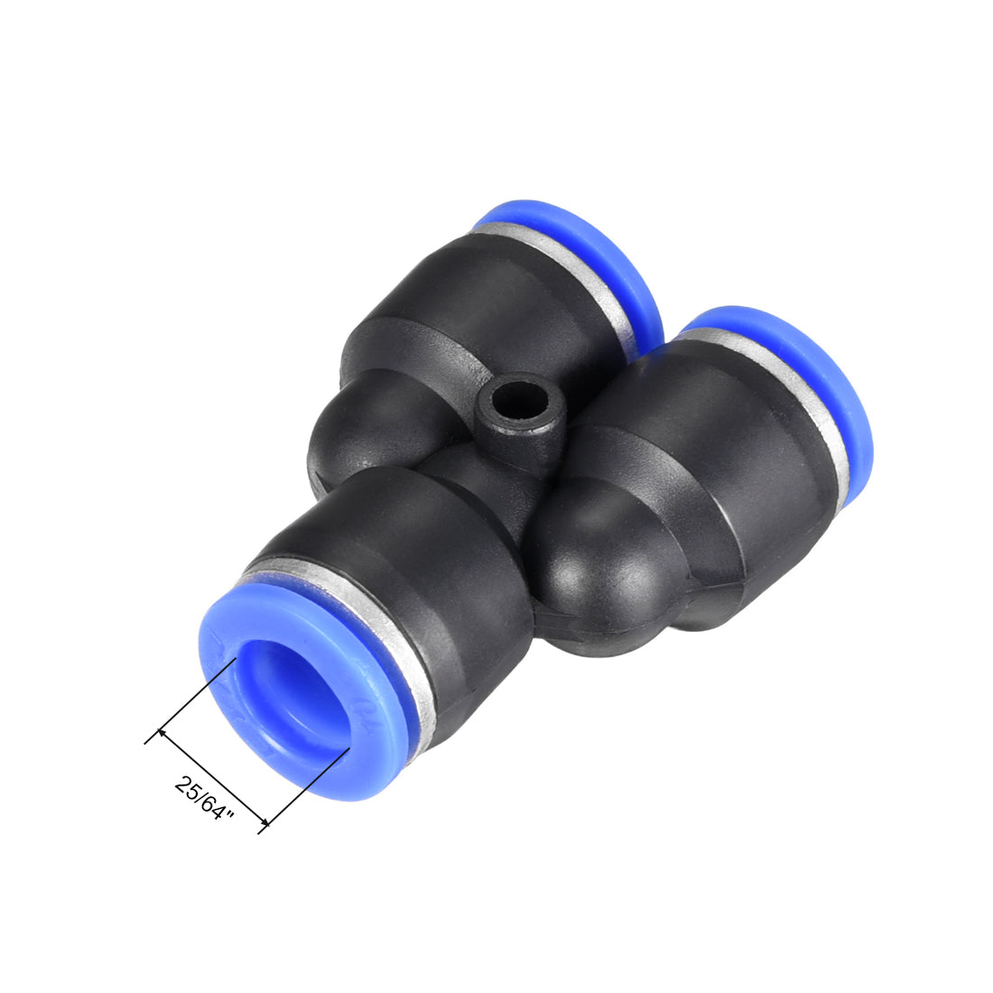 Harfington Push to Connect Fittings Y Type Tube Connect 10 mm or 25/64" Od Push Fit Fittings Tube Fittings Push Lock Blue(10mm Y Tee)