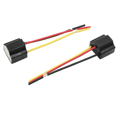 Harfington Uxcell 2pcs DC 12V H4 Light Wiring Harness Socket Extension Adapter Connecter for Car