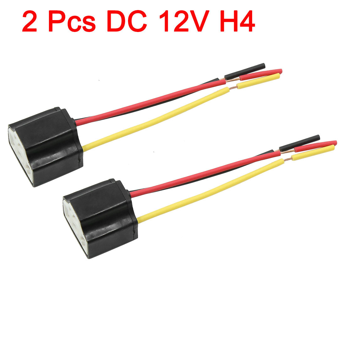 uxcell Uxcell 2pcs DC 12V H4 Light Wiring Harness Socket Extension Adapter Connecter for Car