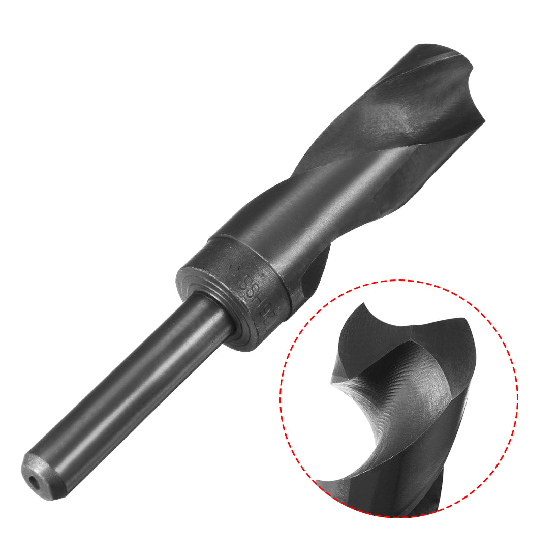 uxcell Uxcell 26mm Drill Bit HSS 9341 Black Oxide with 1/2 Inch Straight Reduced Shank