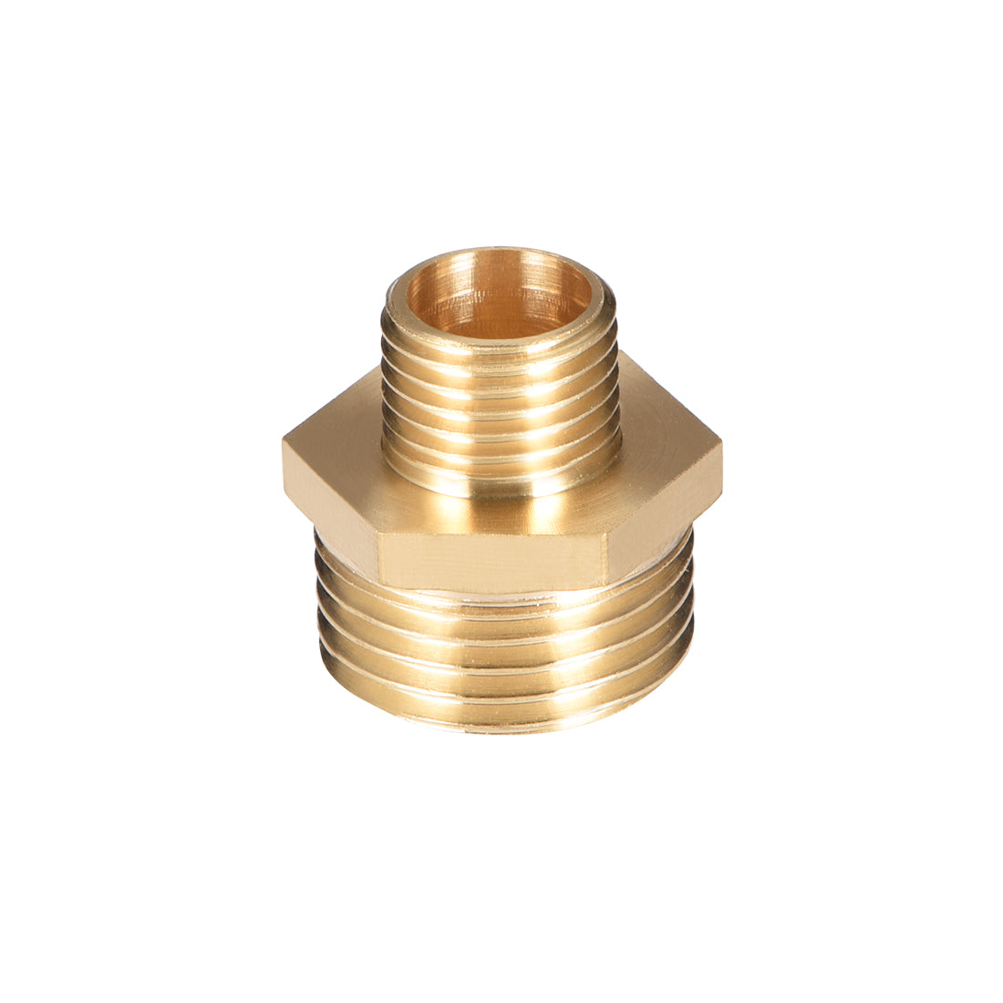 uxcell Uxcell Brass Pipe Fitting Reducing Hex G1/4 x G1/2 Male Pipe Brass Fitting