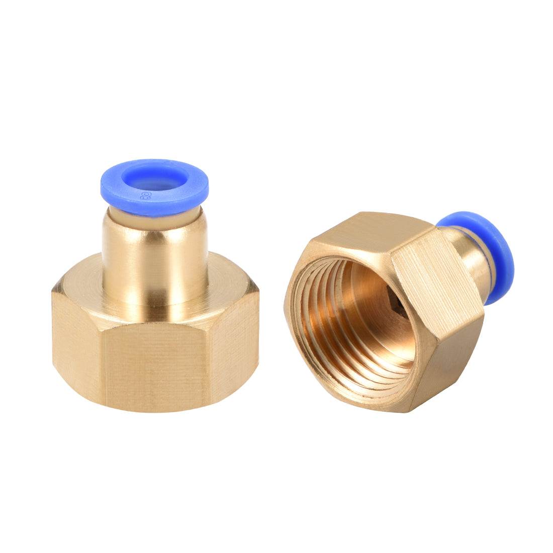 uxcell Uxcell Push to Connect Tube Fitting Adapter 8mm OD x G1/2" Female