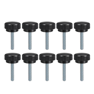 Harfington Uxcell Male Threaded Knurled Knob Grip Thumb Screw on Mechanical Round Head 10 Pack