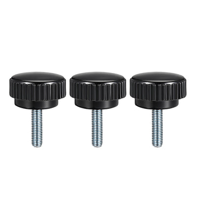 Harfington Uxcell M8 x 20mm Male Thread Knurled Clamping Knobs Grip Thumb Screw on Type  3 Pcs