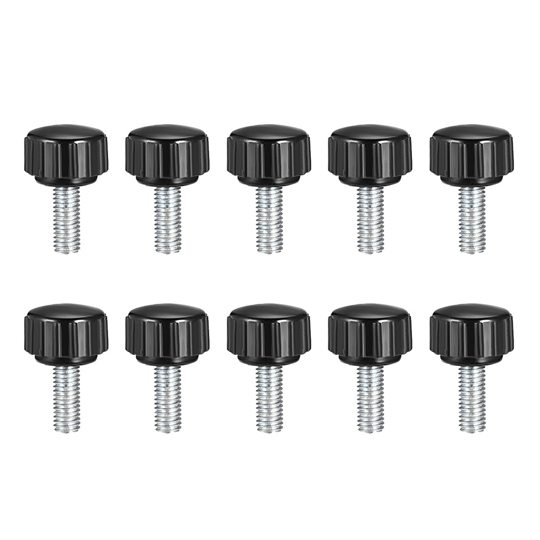 uxcell Uxcell M5 x 16mm Male Thread Knurled Clamping Knobs Grip Thumb Screw on Type 10 Pcs