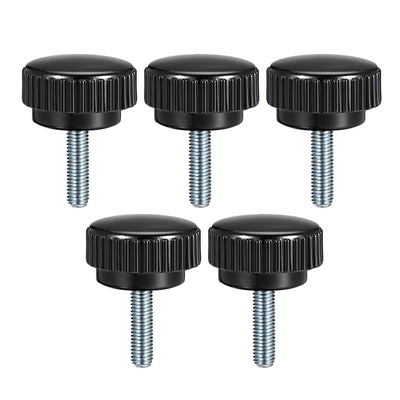 Harfington Uxcell M8 x 20mm Male Thread Knurled Clamping Knobs Grip Thumb Screw on Type 5Pcs