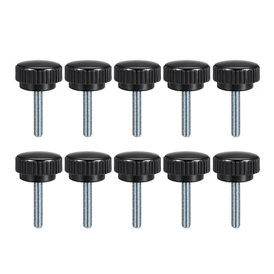 Harfington Uxcell M8 x 35mm Male Thread Knurled Clamping Knobs Grip Thumb Screw on Type 10 Pcs