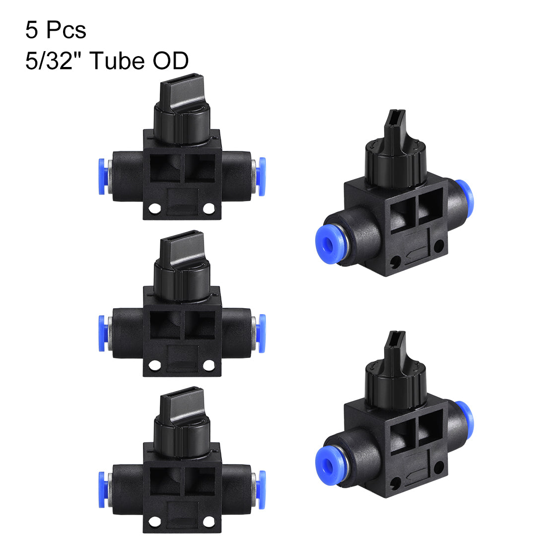 uxcell Uxcell 4mm OD Pneumatic Air Flow Control Speed Valve Union Straight 5pcs