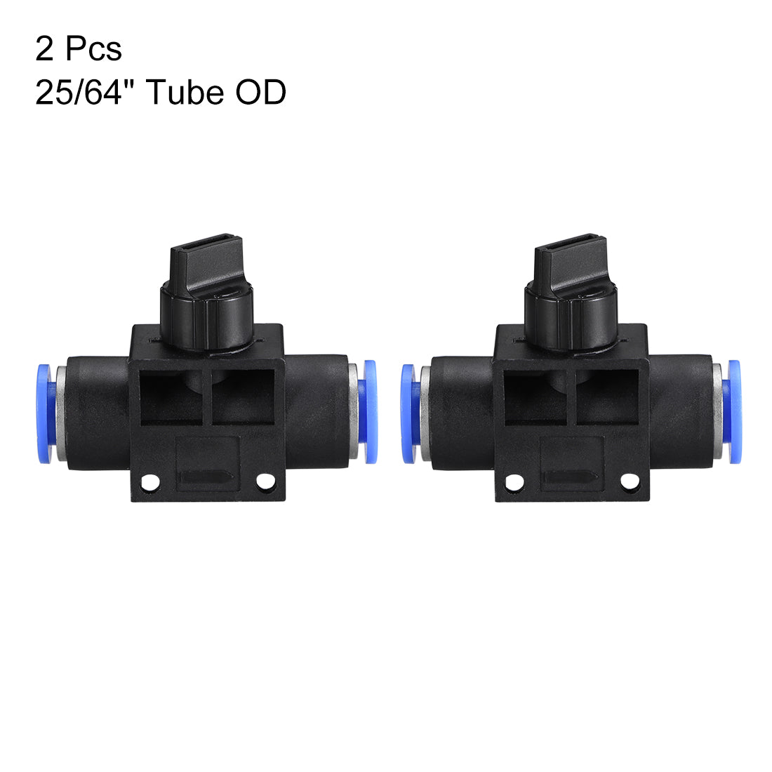 uxcell Uxcell 10mm OD Pneumatic Air Flow Control Speed Valve Union Straight 2pcs