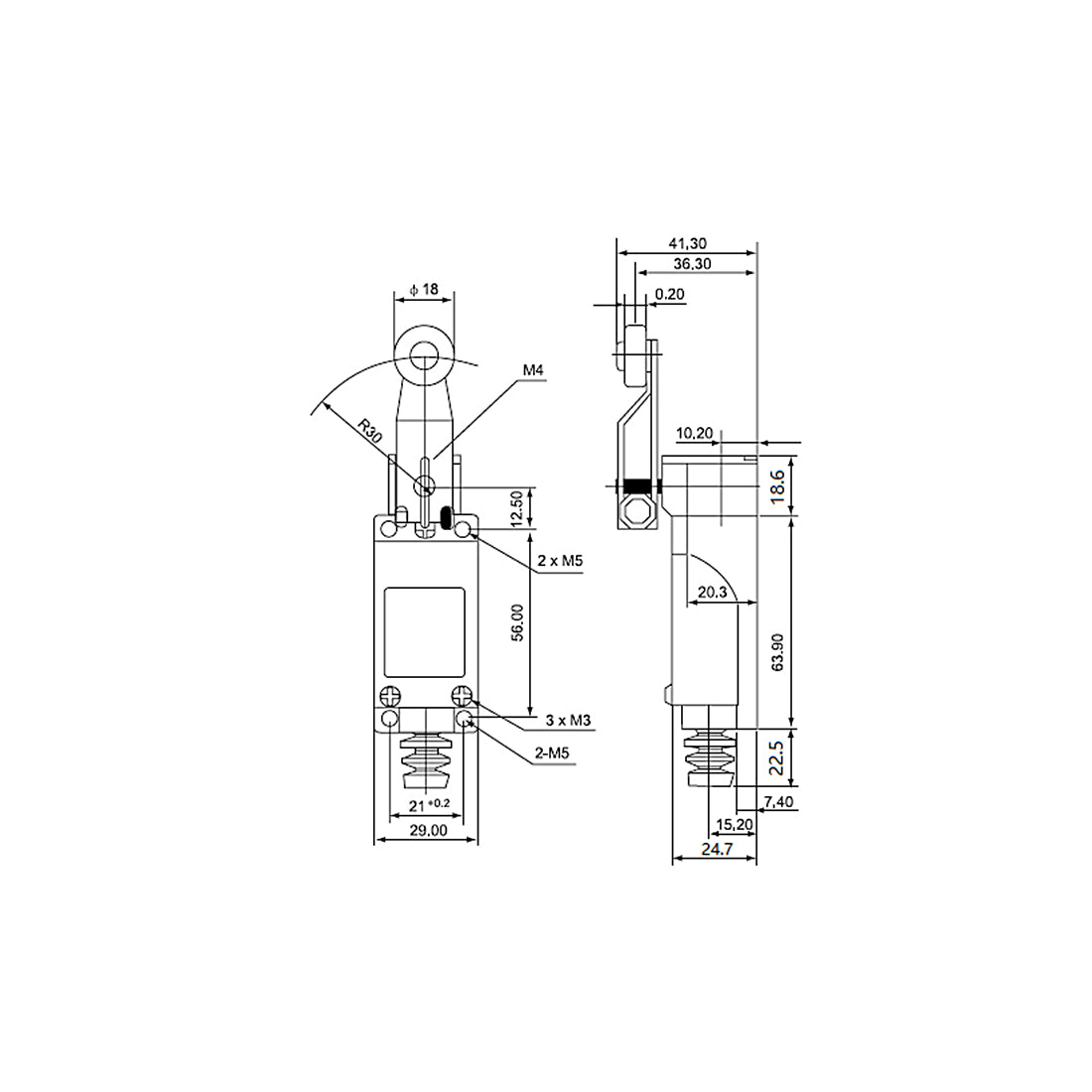 uxcell Uxcell 5 Stk.Grenze Schalter Walze Leber Arm 1NC+1NO für CNC Laser Plasma IP65 TZ-8104 de