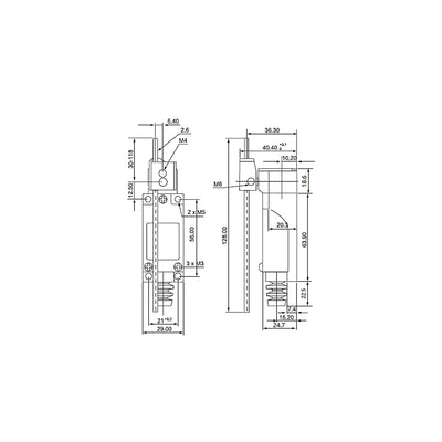 Harfington Uxcell Grenz Schalter Einstellbar Stab Leber Arm 1NC+1NO CNC Mühle Laser Plasma TZ-8107 de