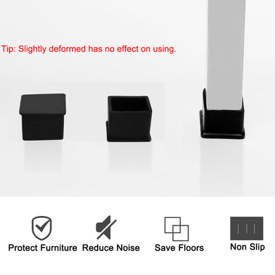 Harfington Uxcell PVC Leg Caps End Tip Feet Cover Floor Protector 4pcs 0.79" x 1.18"(20 x 30mm)