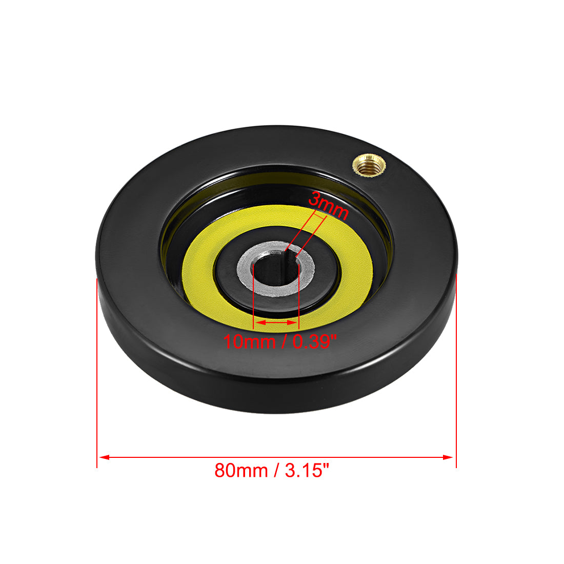 uxcell Uxcell Hand Wheel 80mm Diameter 10mm Hole Diameter for Milling Machine