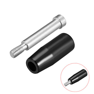 Harfington Uxcell 2 Pcs Revolving Handwheel Machine Handle M8 Male Threaded Stem 51mm Handle Length for Milling Machine