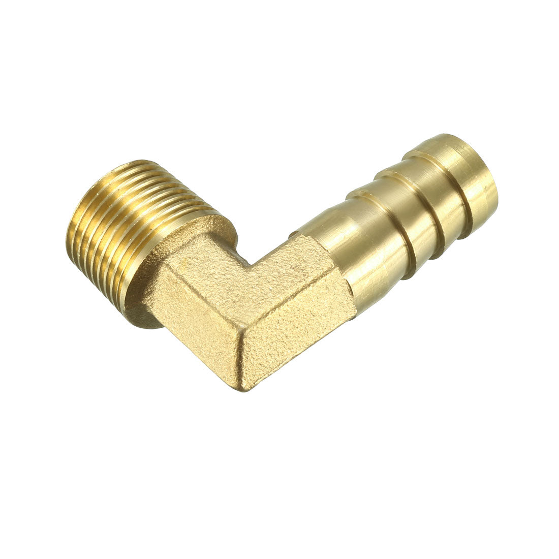 uxcell Uxcell Brass Barb Hose Fitting 90 Degree Elbow 12mm Barbed x 3/8 PT Male Connector 2pcs