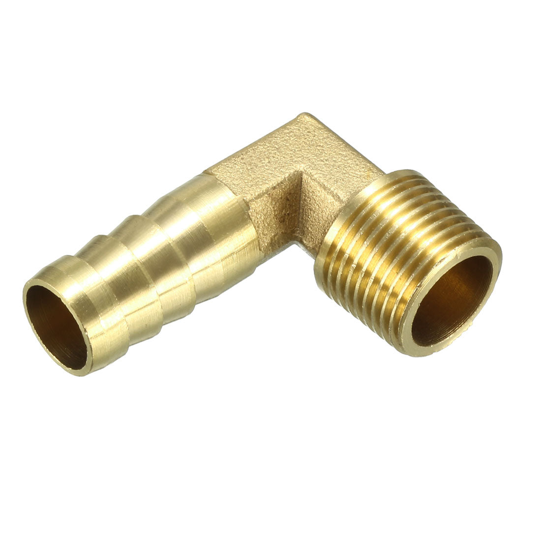 uxcell Uxcell Brass Barb Hose Fitting 90 Degree Elbow 12mm Barbed x 3/8 PT Male Connector 2pcs