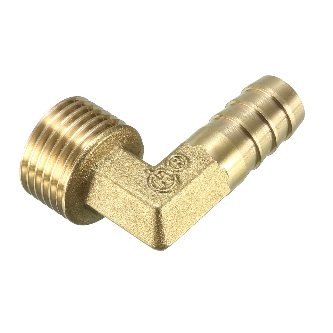 uxcell Uxcell Brass Barb Hose Fitting 90 Degree Elbow 12mm Barbed x 1/2 PT Male Connector