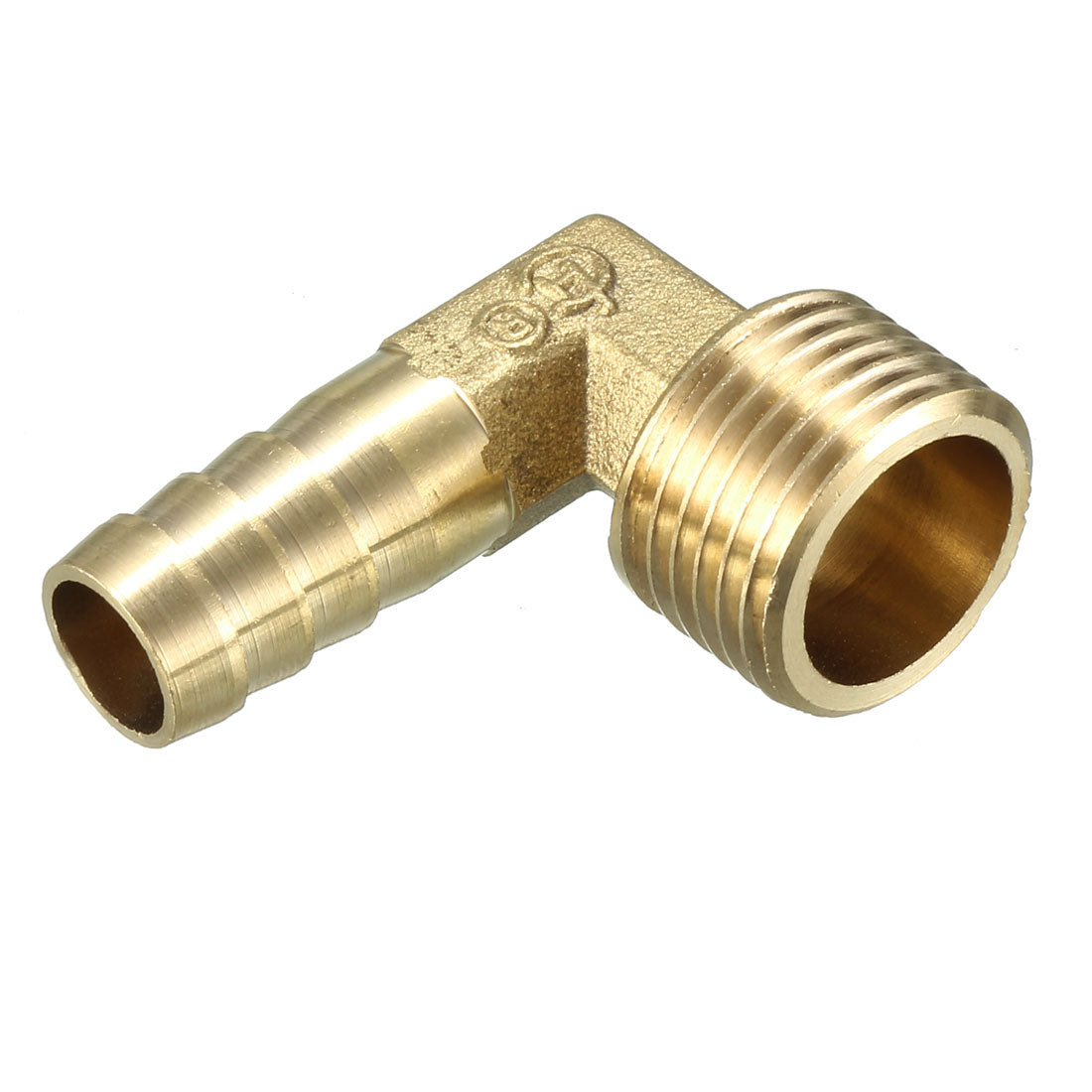 uxcell Uxcell Brass Barb Hose Fitting 90 Degree Elbow 12mm Barbed x 1/2 PT Male Connector