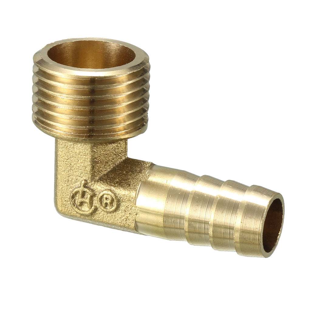 uxcell Uxcell Brass Barb Hose Fitting 90 Degree Elbow 12mm Barbed x 1/2 PT Male Connector