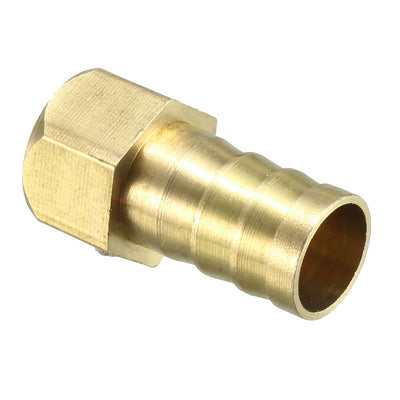 Harfington Uxcell Brass Barb Hose Fitting Connector Adapter 12mm Barbed x G1/4 Female Pipe 6pcs