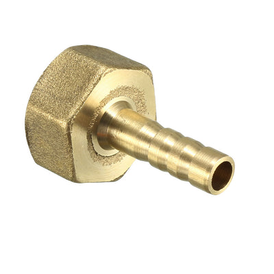 Harfington Uxcell Brass Barb Hose Fitting Connector Adapter 6.5mm Barbed x 3/8 PT Female Pipe 6pcs