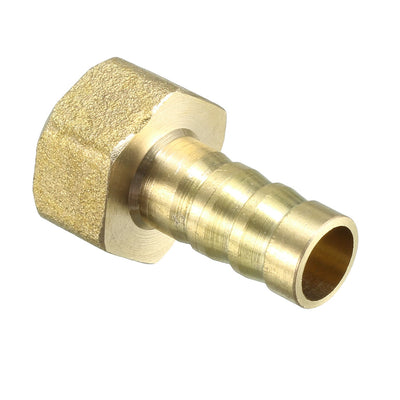 Harfington Uxcell Brass Barb Hose Fitting Connector Adapter 10mm Barbed x 3/8 PT Female Pipe 2pcs