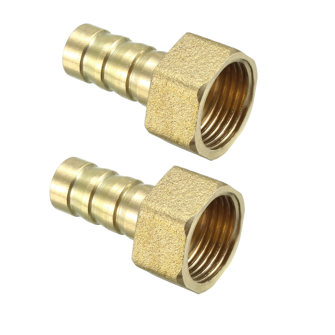 uxcell Uxcell Brass Barb Hose Fitting Connector Adapter 10mm Barbed x 3/8 PT Female Pipe 2pcs