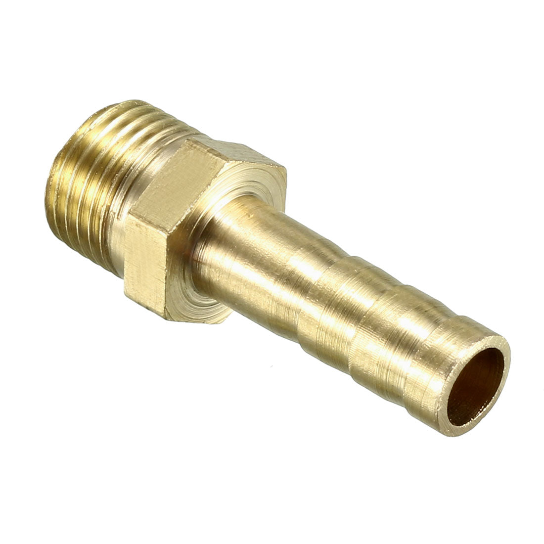 uxcell Uxcell Brass Barb Hose Fitting Connector Adapter 6mm Barbed x G1/8 Male Pipe 5pcs