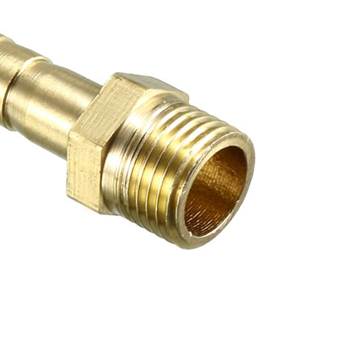 uxcell Uxcell Brass Barb Hose Fitting Connector Adapter 6mm Barbed x G1/8 Male Pipe 5pcs