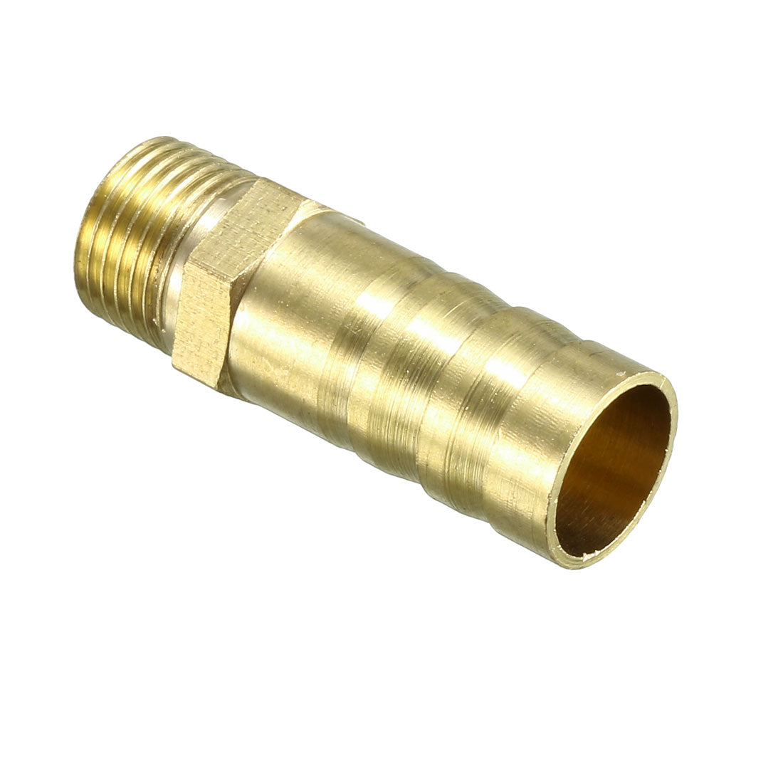 uxcell Uxcell Brass Barb Hose Fitting Connector Adapter 10mm Barbed x 1/8 PT Male Pipe 6pcs