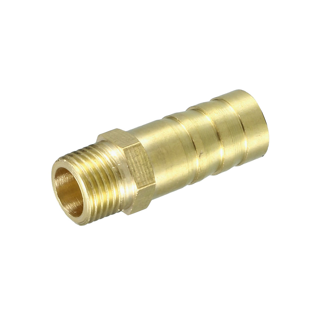 uxcell Uxcell Brass Barb Hose Fitting Connector Adapter 10mm Barbed x 1/8 PT Male Pipe 6pcs