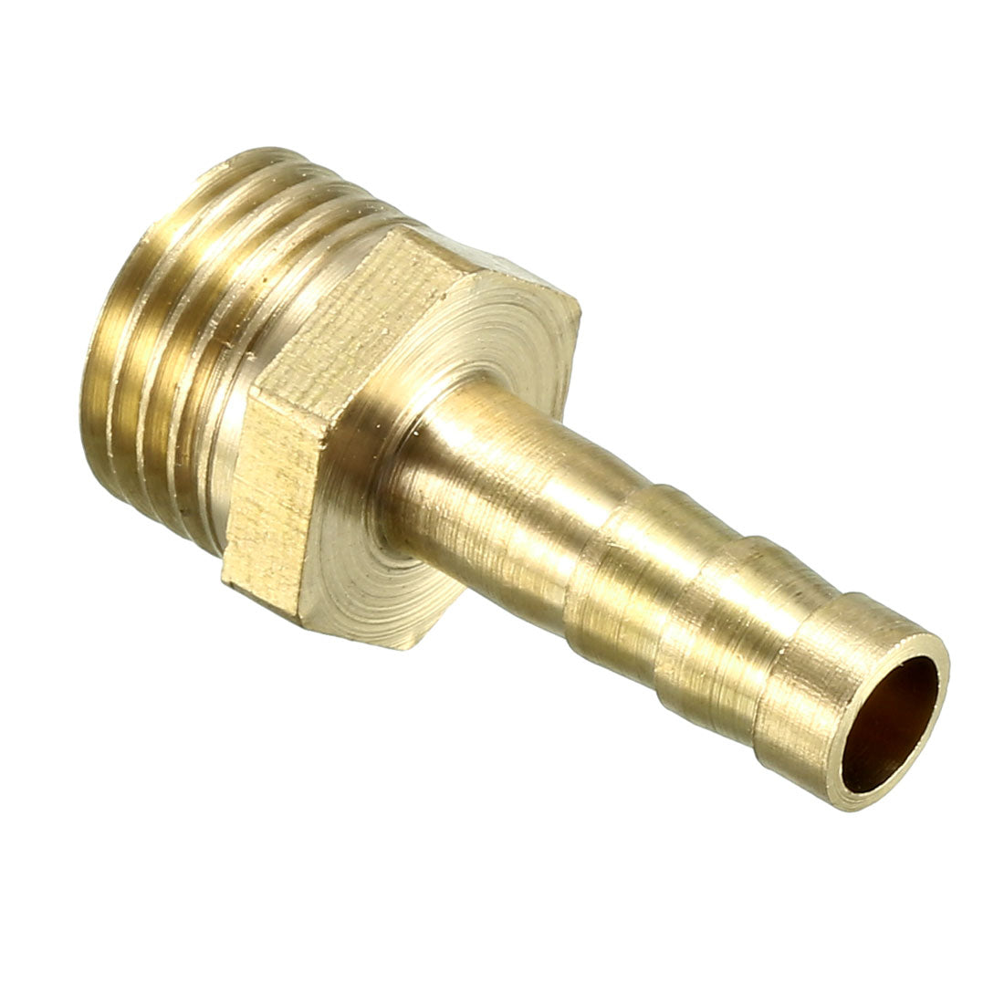 uxcell Uxcell Brass Barb Hose Fitting Connector Adapter 6mm Barbed x 1/4 PT Male Pipe