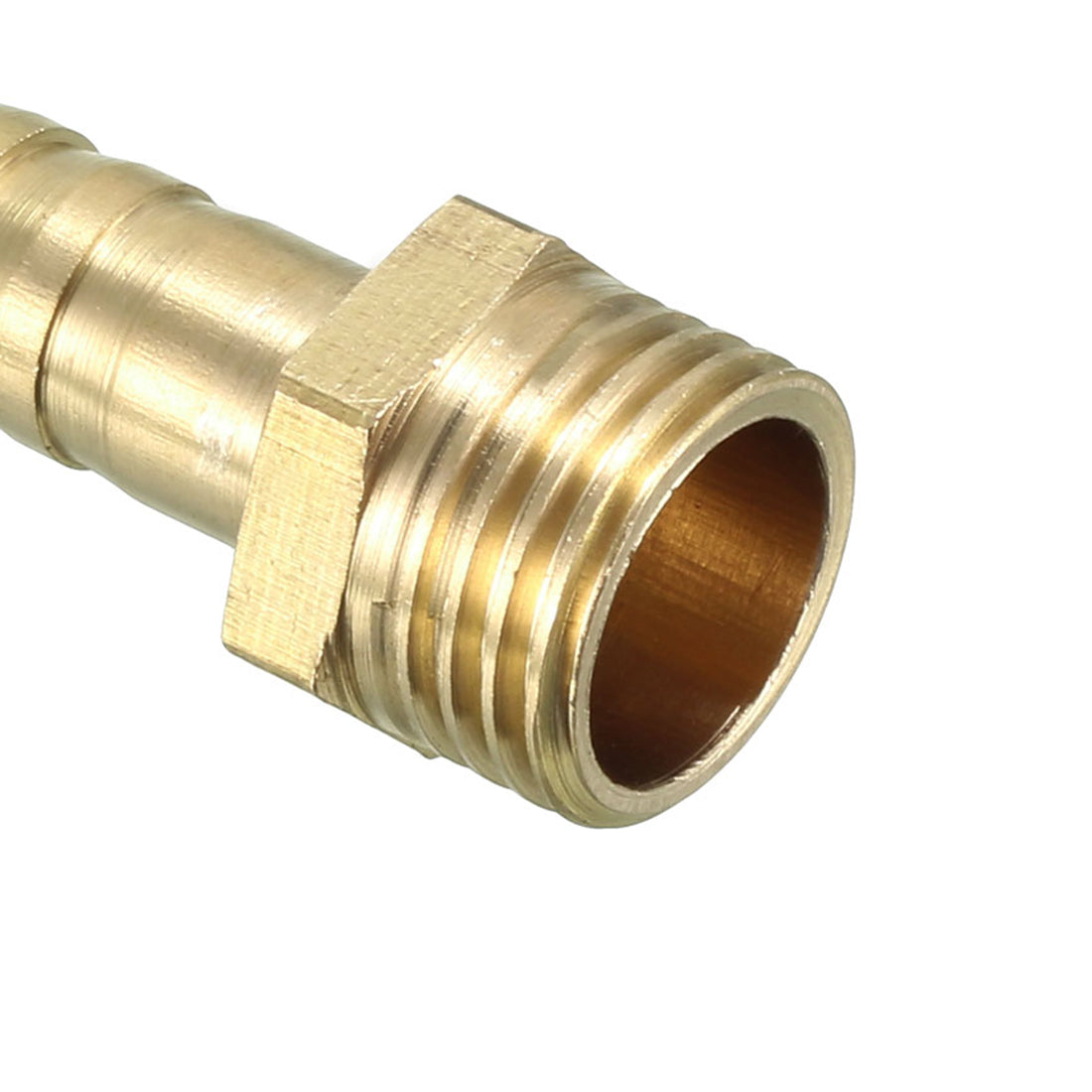 uxcell Uxcell Brass Barb Hose Fitting Connector Adapter 8mm Barbed x G1/4 Male Pipe