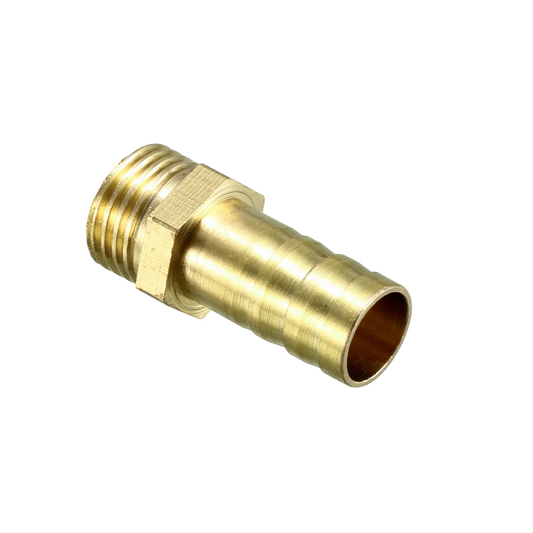 uxcell Uxcell Brass Barb Hose Fitting Connector Adapter 10mm Barbed x 1/4 PT Male Pipe 5pcs