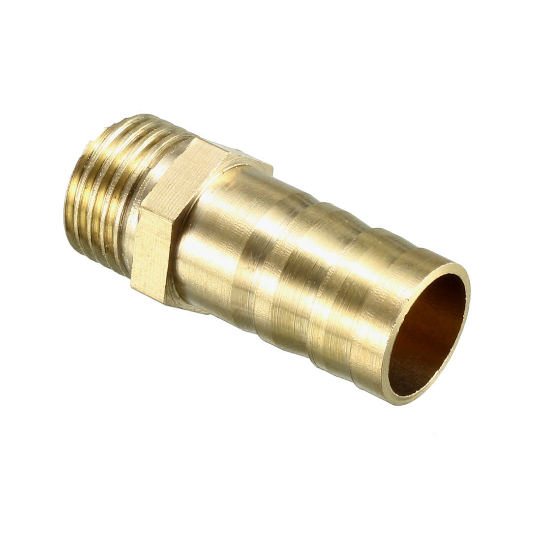 uxcell Uxcell Brass Barb Hose Fitting Connector Adapter 12mm Barbed x 1/4 PT Male Pipe 5pcs