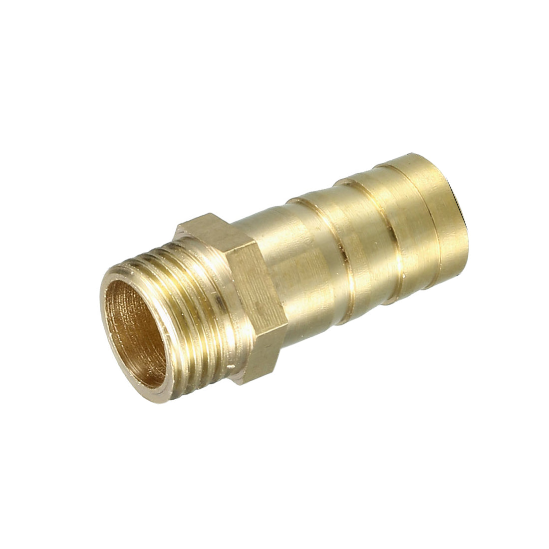 uxcell Uxcell Brass Barb Hose Fitting Connector Adapter 12mm Barbed x 1/4 PT Male Pipe 5pcs