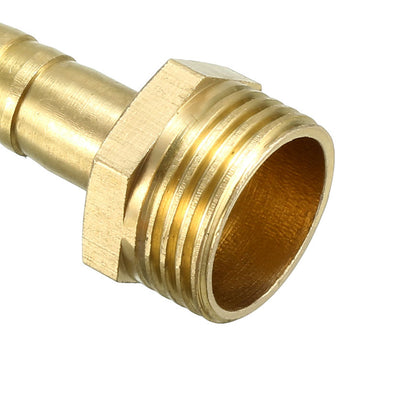 Harfington Uxcell Brass Barb Hose Fitting Connector Adapter 8mm Barbed x 3/8 PT Male Pipe