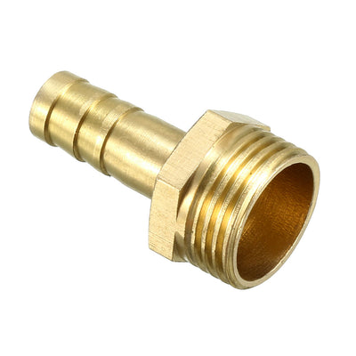 Harfington Uxcell Brass Barb Hose Fitting Connector Adapter 8mm Barbed x 3/8 PT Male Pipe