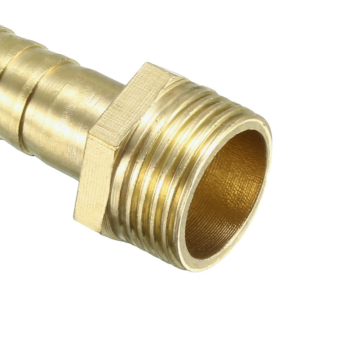 uxcell Uxcell Brass Barb Hose Fitting Connector Adapter 10mm Barbed x G3/8 Male Pipe, 1pcs