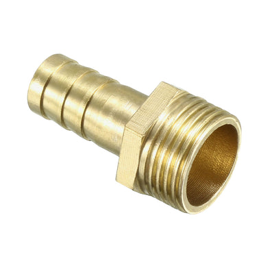 Harfington Uxcell Brass Barb Hose Fitting Connector Adapter 10mm Barbed x G3/8 Male Pipe, 1pcs