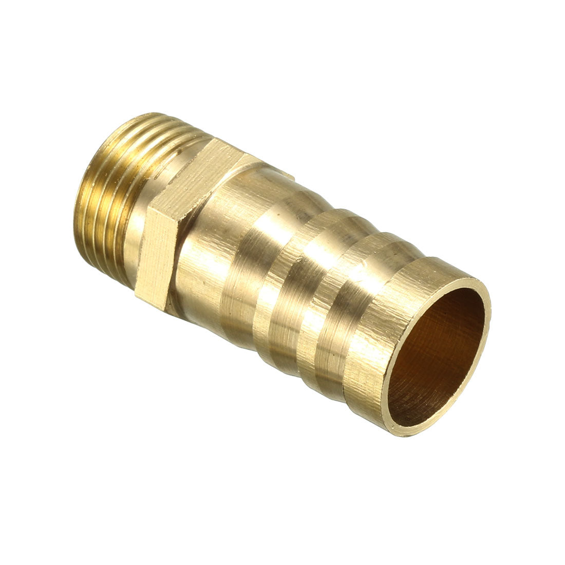 uxcell Uxcell Brass Barb Hose Fitting Connector Adapter 16mm Barbed x G3/8 Male Pipe 5pcs