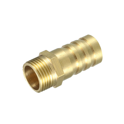 Harfington Uxcell Brass Barb Hose Fitting Connector Adapter 16mm Barbed x G3/8 Male Pipe 5pcs