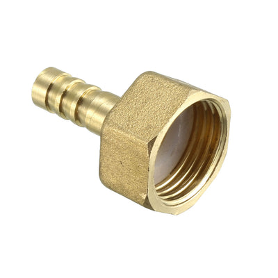 Harfington Uxcell Brass Barb Hose Fitting Connector Adapter 8mm Barbed x 1/2 PT Female Pipe