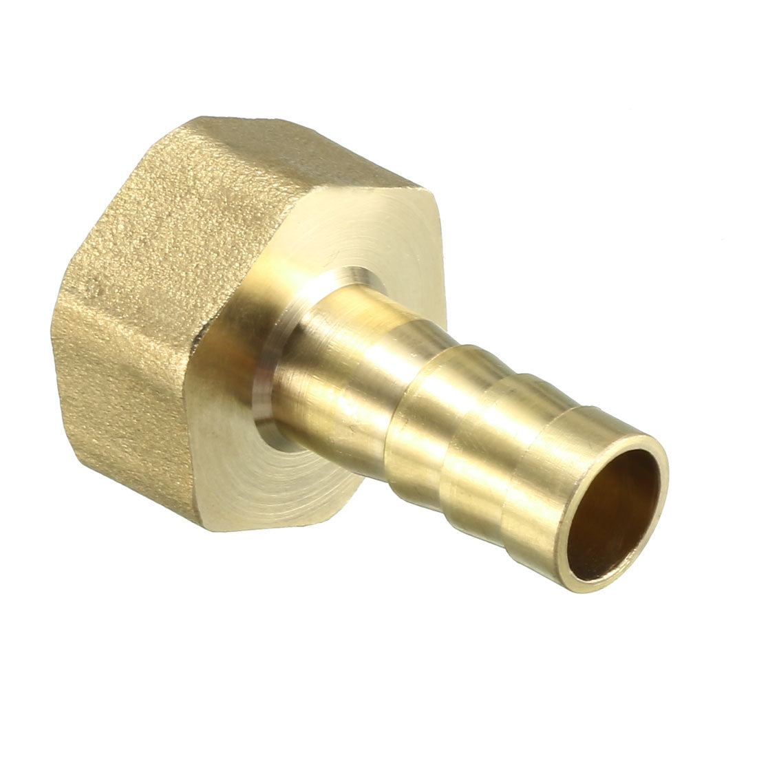 uxcell Uxcell Brass Barb Hose Fitting Connector Adapter 10mm Barbed x 1/2 PT Female Pipe 2pcs